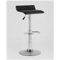 миниатюра Барный стул Хай-Тек черный обивка экокожа, хромированная ножка, газ-лифт №4