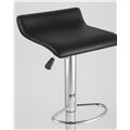 миниатюра Барный стул Хай-Тек черный обивка экокожа, хромированная ножка, газ-лифт №8