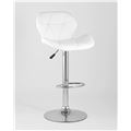 миниатюра Стул барный Бон белый обивка экокожа на хромированной ножке №2