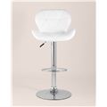 миниатюра Стул барный Бон белый обивка экокожа на хромированной ножке №8