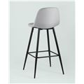 миниатюра Стул барный Валенсия серый с подножкой, ножки черные №3