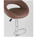 миниатюра Стул барный Купер коричневый кожаное сиденье, газлифт №7
