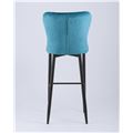 миниатюра Стул барный Лилиан велюр бирюзовый, черные металлические ножки №3