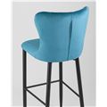 миниатюра Стул барный Лилиан велюр бирюзовый, черные металлические ножки №7