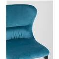 миниатюра Стул барный Лилиан велюр бирюзовый, черные металлические ножки №9