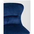 миниатюра Стул барный Лилиан велюр синий, черные металлические ножки №9