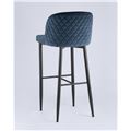 миниатюра Стул барный Оскар велюр сине-зеленый, обивка из практичной и устойчивой к истиранию мебельной велюровой ткан №3