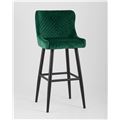 миниатюра Стул барный Ститч велюр изумрудный, обивка из мебельной велюровой ткани №4