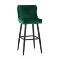 миниатюра Стул барный Ститч велюр изумрудный, обивка из мебельной велюровой ткани №1