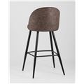 миниатюра Стул барный Стул барный Лион, коричневая экокожа, черные ножки №6