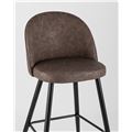 миниатюра Стул барный Стул барный Лион, коричневая экокожа, черные ножки №8