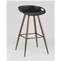 миниатюра Стул барный Флэш черный, бронзовые ножки №5