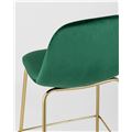 миниатюра Стул полубарный Валенсия велюр зеленый золотые ножки №6
