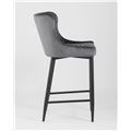 миниатюра Стул полубарный Ститч обивка велюр серый ножки металл №3
