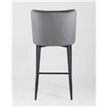 миниатюра Стул полубарный Ститч обивка велюр серый ножки металл №4