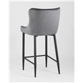 миниатюра Стул полубарный Ститч обивка велюр серый ножки металл №5