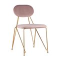 миниатюра Стул  Элис мягкий розовый обивка вельвет №1