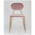миниатюра Стул  Элис мягкий розовый обивка вельвет №2