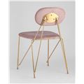 миниатюра Стул  Элис мягкий розовый обивка вельвет №6