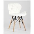 миниатюра Стул  обеденный дизайнерский Бон обивка экокожа белый №2