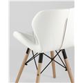 миниатюра Стул  обеденный дизайнерский Бон обивка экокожа белый №7