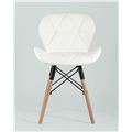 миниатюра Стул  обеденный дизайнерский Бон обивка экокожа белый №8