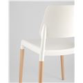 миниатюра Стул BISTRO белый, натуральный некрашеный массив бука, матовый белый пластик №7