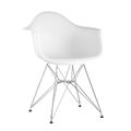 миниатюра Стул DAR белый, основание хромированный металл, сидение PP пластик №1