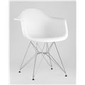 миниатюра Стул DAR белый, основание хромированный металл, сидение PP пластик №2