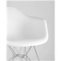 миниатюра Стул DAR белый, основание хромированный металл, сидение PP пластик №8