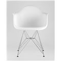 миниатюра Стул DAR белый, основание хромированный металл, сидение PP пластик №9