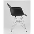 миниатюра Стул DAR черный, основание хромированный металл, сидение PP пластик №3