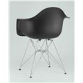миниатюра Стул DAR черный, основание хромированный металл, сидение PP пластик №4