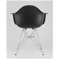 миниатюра Стул DAR черный, основание хромированный металл, сидение PP пластик №6