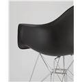 миниатюра Стул DAR черный, основание хромированный металл, сидение PP пластик №7