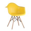 миниатюра Стул DAW желтый, сиденье PP пластик, эргономичные подлокотники, основание массив бука №1