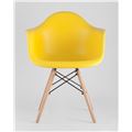 миниатюра Стул DAW желтый, сиденье PP пластик, эргономичные подлокотники, основание массив бука №2