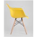 миниатюра Стул DAW желтый, сиденье PP пластик, эргономичные подлокотники, основание массив бука №4