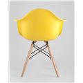 миниатюра Стул DAW желтый, сиденье PP пластик, эргономичные подлокотники, основание массив бука №5