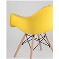 миниатюра Стул DAW желтый, сиденье PP пластик, эргономичные подлокотники, основание массив бука №6