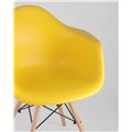 миниатюра Стул DAW желтый, сиденье PP пластик, эргономичные подлокотники, основание массив бука №8