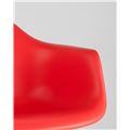 миниатюра Стул DAW красный, сиденье PP пластик, эргономичные подлокотники, основание массив бука №9