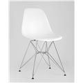 миниатюра Стул DSR белый, полипропилен, основание хромированный металл, ножки с резиновыми прокладками №2