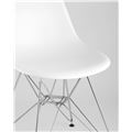 миниатюра Стул DSR белый, полипропилен, основание хромированный металл, ножки с резиновыми прокладками №7