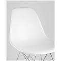 миниатюра Стул DSR белый, полипропилен, основание хромированный металл, ножки с резиновыми прокладками №8