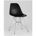 миниатюра Стул DSR черный, полипропилен, основание хромированный металл, ножки с резиновыми прокладками №2