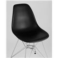 миниатюра Стул DSR черный, полипропилен, основание хромированный металл, ножки с резиновыми прокладками №8