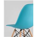миниатюра Стул DSW бирюзовый, литой полипропилен, стальной каркас, массив бука №8