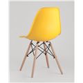 миниатюра Стул DSW желтый, литой полипропилен, стальной каркас, массив бука №5