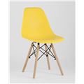 миниатюра Стул DSW желтый, литой полипропилен, стальной каркас, массив бука, 4 шт. №4